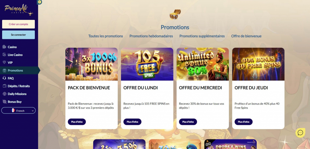 bonus Prince ali casino en ligne